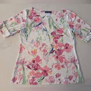 Karen Scott Floral Print Top